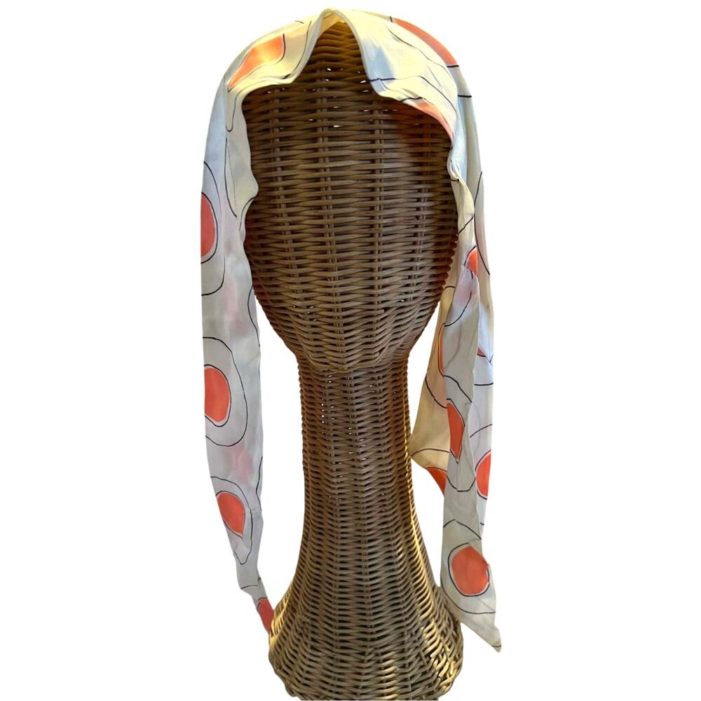 Psychedelic Boho MOD Scarf / Headwrap / Belt – Circles Festival Accessory 1970s